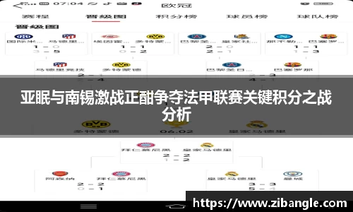 亚眠与南锡激战正酣争夺法甲联赛关键积分之战分析